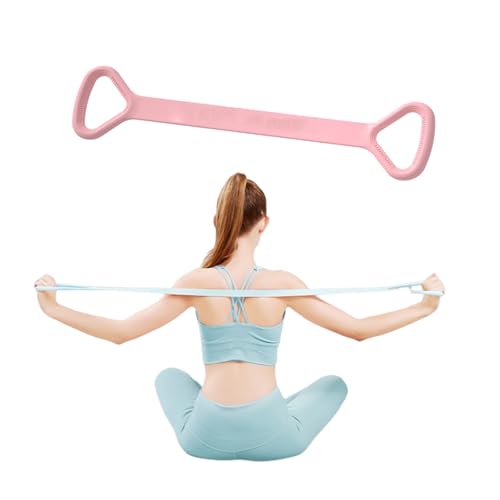 Widerstand Band für Arm zurück Schulter Übungen elastische Seil Stretch Fitness Band Fuß Bein Hand Stretcher Arm Trainer für Yoga Pilates Stretching Physiotherapie Home Gym (Pink)