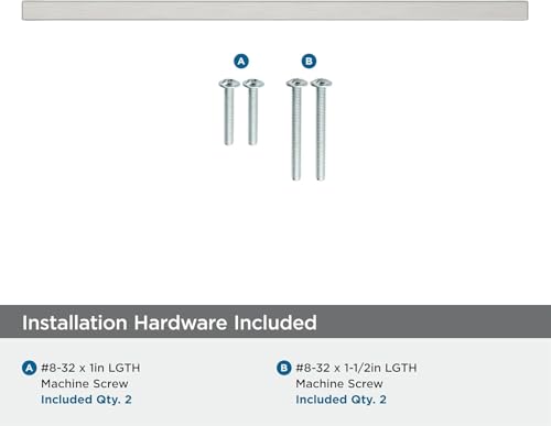 Image of Amerock BP36910G10 | Satin Nickel Cabinet Pull | 10-1 /16 in (256 mm) Center-to-Center Cabinet Handle | Monument | Drawer Pull | Kitchen Cabinet Handle | Furniture Hardware