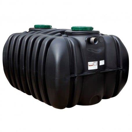 HELGUEFER - Fosa Septica 4000 litros con Filtro Biológico | Fosa Homologada para 15 Habitantes, Polietileno (PEHD), Monobloque | Medidas 2,05 Largo x 1,85 Ancho x 1,55m Alto, Negro