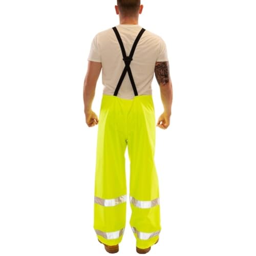 Image of Tingley Vision Overall - Fluorescent Yellow Green - Snap Fly Front - Silver Reflective Tape