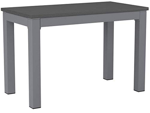 Cortesi Home CH-DB700114 Jaxon Aluminum Outdoor Bench in Poly Resin, 26" W x 14" L x 17" H, Grey