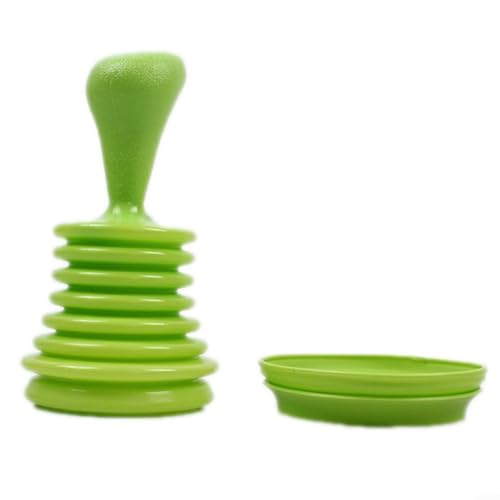 Springwillfly Limpiador de tuberías de fregadero de cocina para el hogar, émbolo de drenaje, limpiador de drenaje a presión, limpieza eficiente, fácil de usar, amplia apertura (verde)