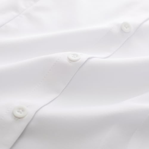 Belle Poque Summer Short Sleeve Button Down Blouse for Women V Neck Vintage Business Casual Shirts Tops 7