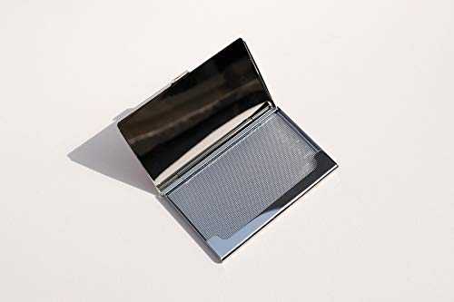 Image of Mother of Pearl Business Card Case Credit Id Name Holder Travel Wallet Art Painting Design Metal Stainless Steel Engraved Slim Purse Pocket Cash Money Wallet (Mum Cloud)