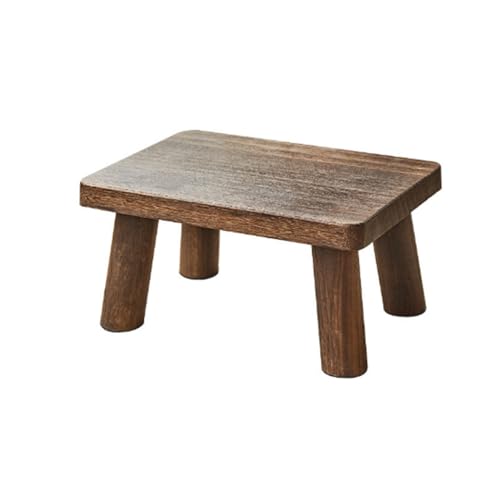 ZIJIREN Taburete de madera, taburete de mesa de café, taburete para ponerse zapatos, mesa para plantas, taburete para cambiarse de zapatos, taburete de madera maciza, taburete bajo, banco, taburete