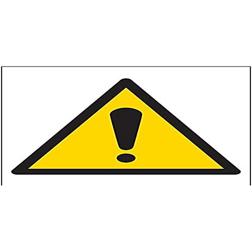 V Safety Warning Symbol Logo Sign - 200mm x 200mm - 1mm Rigid Plastic