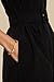 Ladyful Women Casual Button Down Shirt Dress Short Wing Sleeve Buiness Midi Shirt Dress with Belt Elegant Dress Black