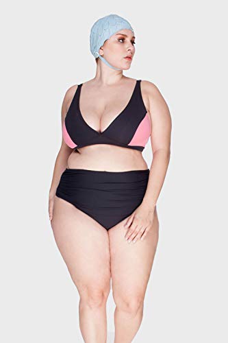 Top sem Bojo com Recortes Plus Size Rosa