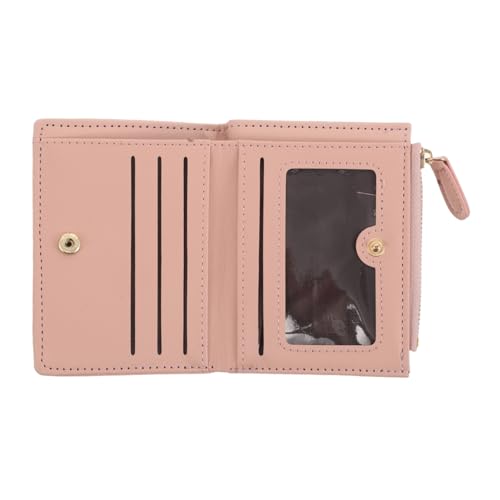 Cute Floral PU Wallet for Women Compact Bifold Coin Purse with Card Slots Zippered Pouch Soft and Lightweight Design for Everyday Use and Travel