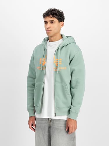 Alpha Industries Basic Zip BL Sweatshirt à Capuche Homme Noir en Coton