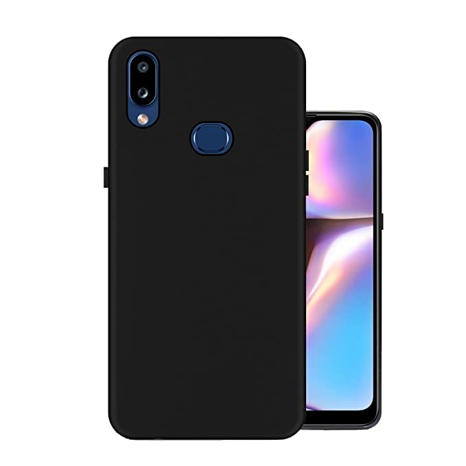 Image of Mobile Back Cover Case for Samsung Galaxy M01s (SM-M017F /DS) (Silicone Case|CameraProtection|Black SC1510)