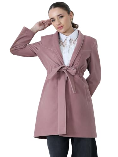Image of PLAGG Women's Notched Lapel Long Overcoat