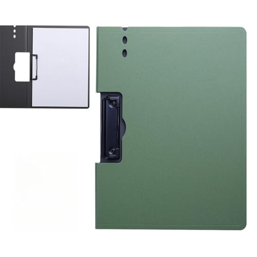 ノートブックフォルダー 書類フォルダー A4対応 横?両用 整理板 PP+金属素材 23.5*32cm 3層発泡板 防水 軽量 丈夫 マット質感 クッション開閉 丸角安全設計 オフィス 学校 病院 工場 会議 収納 ファイル挟む ファイリング (ダークグリ