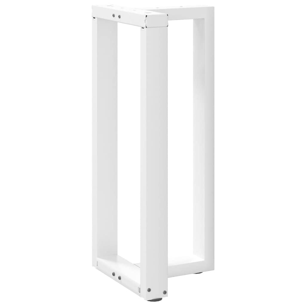 Gambe per tavolo da bar a T, in acciaio verniciato a polvere, bianco, 50 x 35 x (90-91), 2 pezzi, con piedini di livellamento regolabili, struttura stabile per tavolo alto, tavolo da pranzo