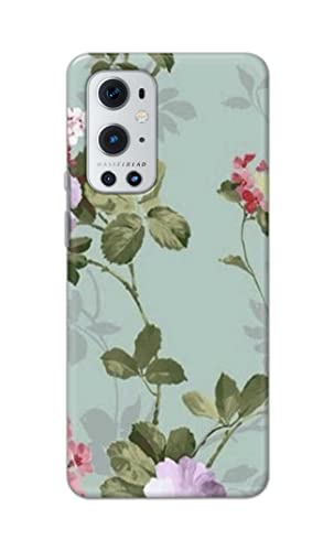 Image of Printed Hard Back Cover Case for OnePlus 9 Pro Back Cover (Floral Painting) -702