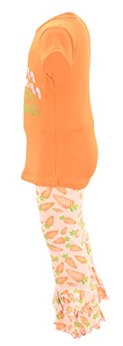 Image of Unique Baby 2 Piece Girls Double Ruffle Leggings and Short Sleeve Shirt Clothes Set Kid and Toddler Girl Outfit