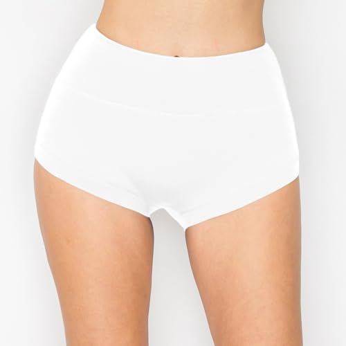 Image of ALWAYS Women's Super Soft Casual Yoga Workout Shorts with Hem White XS