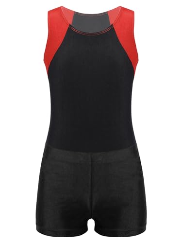 Sxiwei Kinder Turnanzug Jungen Gymnastik Trikot Tanzen Ballet Kleidung Set Ärmellos Trikotanzug mit Shorts Ballttkleidung Rot schwarz 146-152 Sxiwei Kinder Turnanzug Jungen Gymnastik Trikot Tanzen Ballet Kleidung Set Ärmellos Trikotanzug mit Shorts Ballttkleidung Rot schwarz 146-152
