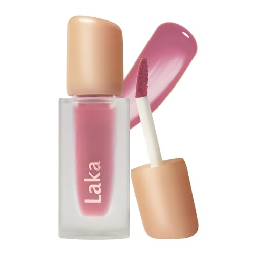Laka Fruity Glam Tint | Glowing Korean Lip Tint with Hydrating Lightweight Texture | Buildable Color, Non-Sticky High Shine Gloss | K-Beauty Korean Makeup | #137 Breeze, 0.15oz