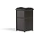 Suncast 33 Gallon Durable Plastic Hideaway Outdoor Garbage Can with Secure Lid and Wicker Design for Home Backyards, Decks, or Patios, Java Brown