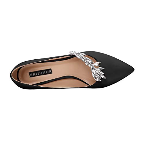 ERIJUNOR Pointed Toe Mid Heels Wedding Party Evening Dress Pumps for Women3