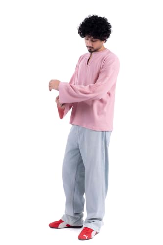 COITONIC Store COITONIC Men's Waffle Oversize Full Sleeves T-Shirt - Image 6