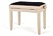 Classic Cantabile banqueta para piano en color blanco crema mate