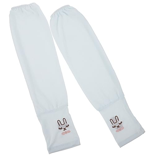Angoily 1 Par guantes de protección solar calentadores Brazos cubiertas del brazo impulsor mangas de brazo para mujer de moda manga del brazo Trozos de leche (trozos de hielo) Sky-blue