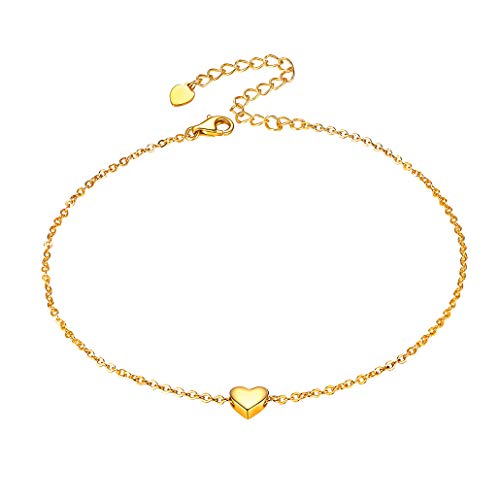 Silvora S925 Silber Damen Fußketten mit Klein Herz Anhänger Damen...