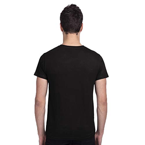 Image of Bewakoof Men's Printed 100% Cotton T-Shirt - Regular Fit, Round Neck, Half Sleeves