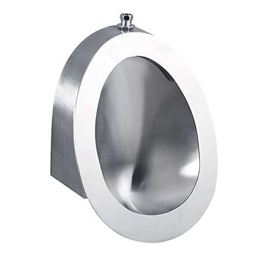 OTQEFTN Wall-Mounted Men's Flushing Urinal 304 Stainless Steel Toilet/Commercial Men'sUrinal Bathroom Toilet Public Toilet Urinal