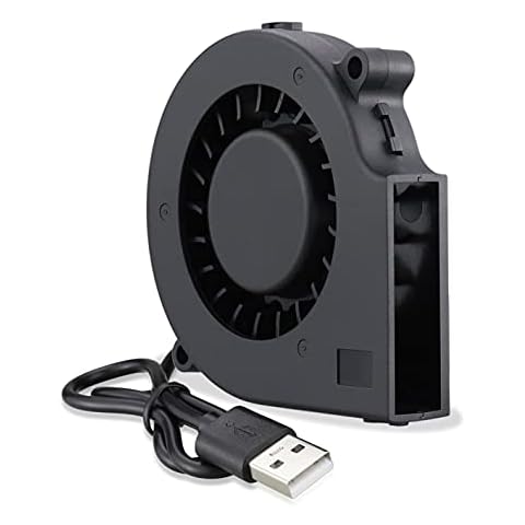USB 75mm Blower Fan 75 x 15mm Cooling Blower Fan 75mm Turbo Case Fan 7515 5V Centrifugal Turbine Cooling Fan For Exhaust Ventilation Fan Replacement Cover