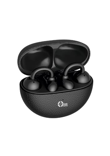 Image of Wireless OWS-X Open Ear Earbuds with Clip Design, Up-to 40H Playtime, ENC,13mm Driver, BTv5.4, Touch Control (Black)