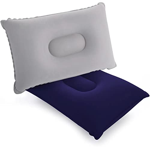 SUTAFOR Lot de 2 Coussins Gonflable de Camping Ultralégers Oreillers de Voyages, Randonnée Coussin...