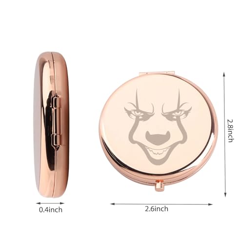 Espejo de maquillaje redondo WUSUANED con diseño payaso miniatura 2