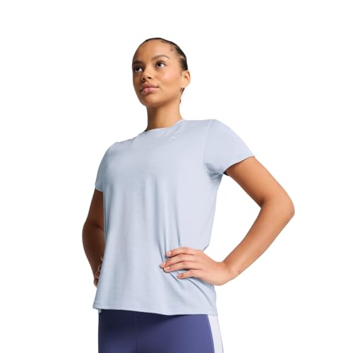 Puma Women's Train All Day Essential Small Logo T-Shirt, Cool Weather Heather SS25, Medium