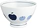 Okugawa Pottery 248061 Hasami Ware Rice Bowl, Large, Apple, Blue, Product Size: Approx. 4.6 x 4.6 x 2.8 inches (11.7 x 11.7 x 7.2 cm)