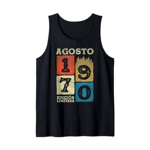 Agosto 1970 Vintage - 54 Años Regalo Cumpleaños Hombre Camiseta sin Mangas