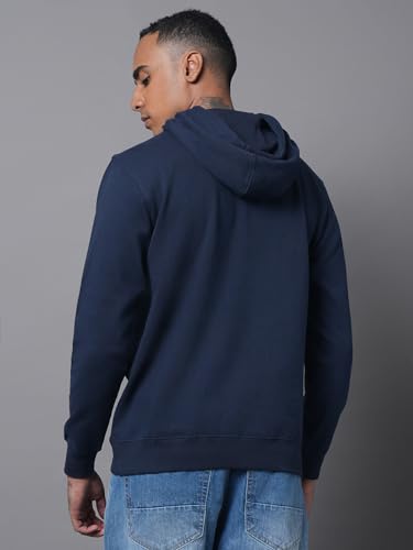 Image of HIGH Star Men's Cotton Hooded Neck Sweatshirt