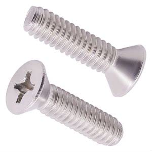 1/4-20 x 1-1/4" (20 pcs) Flat Head Machine Screws, 304 Stainless Steel (18-8), Phillips Drive, Cross Recessed Countersunk Head Screws, Coarse Thread