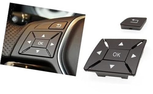 ZAPYVET Botón Multifuncional del Interruptor del Volante del Coche W204, for Mercedes-Benz CEA GLK Clase X204 W212 W156 W246 W207 W117 W218 Kit de interruptores para Volante(Moka)