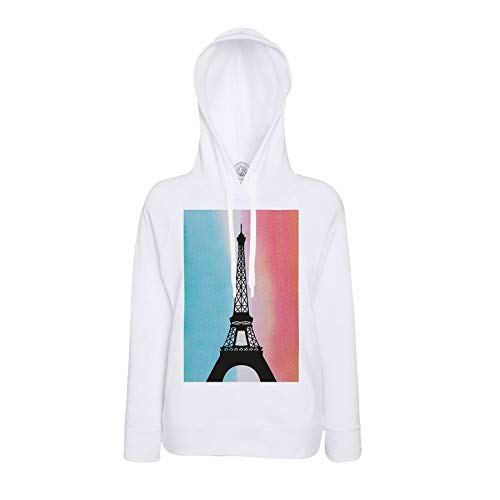 Sweat à capuche drapeau France et Tour Eiffel pour le football et le sport