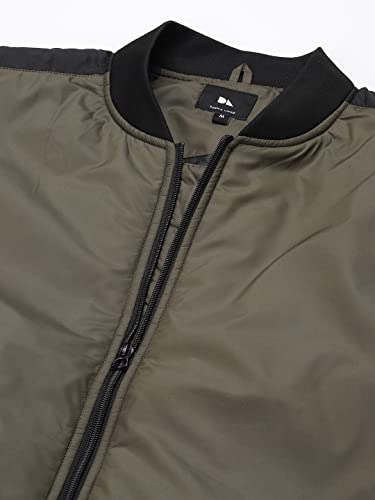 Image of Dennis Lingo Men's Polyester Long length Long Sleeves Bomber Jacket - Mandarin Collar, Welt Pocket, Lightweight, Casual Winterwear