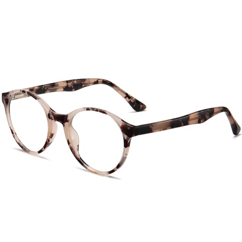 Image of ANRRI Retro Round Blue Light Blocking Glasses Women Men Computer Eyeglasses Anti Blue Light Glasses Anti Eyestrain for Gaming