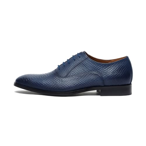 Image of LOUIS STITCH Formal Shoes for Men | Handcrafted Derby in Authentic Italian Leather | Unique Design, Lace-Up for Business (LSEUSNBU-1)