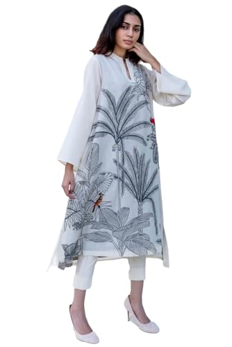 Image of ANNI DESIGNER Cotton Blend Women Kurta With Pant
