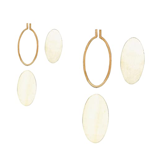 BEBEMOKO Mini Oval Shape Wooden Cross Stitch Frame Hoop for DIY Craft Projects Compact Design for for Embroidery and Decorative Displays