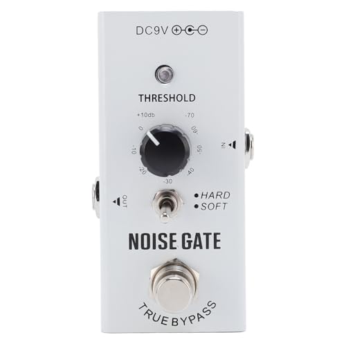 Noise Gate Pedal, 2 Modes Aluminum Alloy Noise Killer Guitar Pedal for Pure Sound, Lightweight Noise Gate Effect Pedal for Electric Guitar and Bass True Bypass