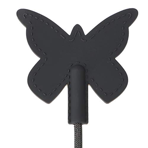 NOPNOG PU leder lange greep tegel peddel, zwarte seksspeelgoed, SM flirtspeelgoed voor paren, 54 cm lang (vlindervorm) - Afbeelding 5