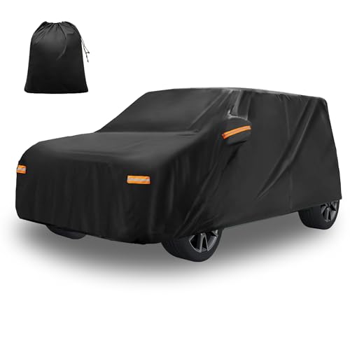 Image of X AUTOHAUX Car Cover for Kia Soul Aluminum Film Outdoor Waterproof Sun Rain Snow Hail Protection with Driver Door Zipper
